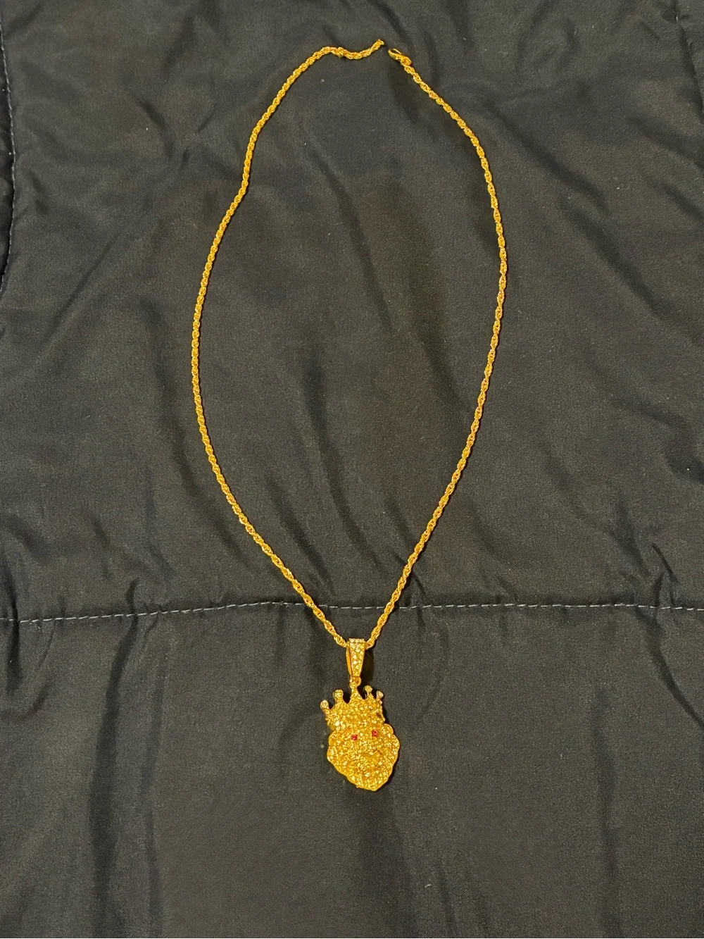 Gold-Tone Lion Pendant Necklace - Gold